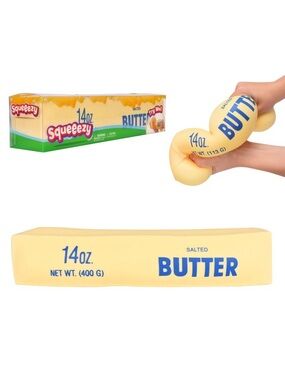 JUMBO BUTTER 🧈 SQUISHY SQUEEEZY Over 10” inches Fidget Toy by Sunny Days